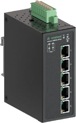 WİELAND ELEKTRİK 83.040.0131.0 IP switch 5 x RJ45 10/100/1000 Mbit/s Giga Ethernet_4 x PoE-Port(12-52V DC giriş)