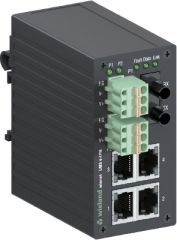 WİELAND ELEKTRİK 83.040.0002.0 IP switch 4 x RJ45 10/100 Mbit/s Fast Ethernet_1 Port Multi-Mode Fiber Optik Bağlantı(ST socket)_2 Power Redundant