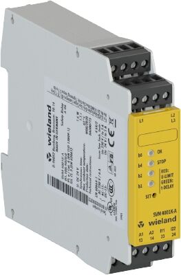 WİELAND ELEKTRİK R1.188.4020.0 SVM 4001K-ASIL3-PLe- Standstill/ Duruş ve Hareket İzlemeliGüvenlik Rölesi  / Oto. Başlatma / 2NO / Vidalı Bağlantı / 1-3 FazMotorlar için