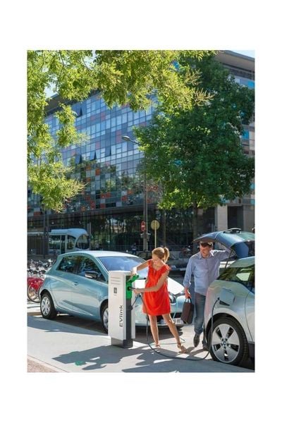 Schneider Electric EVF2S22P02R  PARKING Zemin Ayaklı 22KW 1xT2 RFID EV Şarj İstasyonu