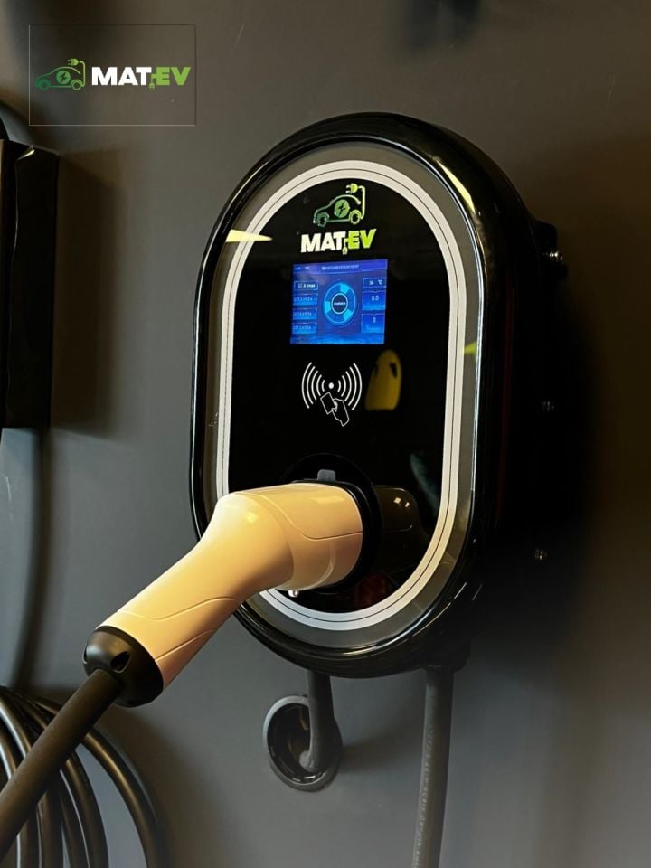 MatEV Şarj MT-AC-22kW-OCPP Duvar Tipi Şarj İstasyonu