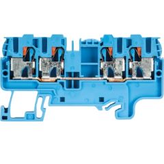 WİELAND ELEKTRİK 56.203.5155.6 2,5/4 mm Çift Giriş-Çift Çıkış Mavi Push-in - Pratik Yay Baskılı Klemens