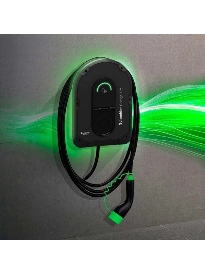 Schneider EVB4S22NC0 Şarj istasyonu,  Charge Pro, 1P-3P, 1xAtt. kablo, 7.4-11-22kW, 16-32A